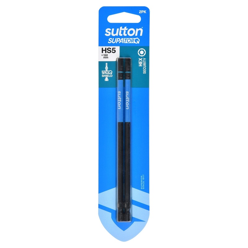 SUTTON SUPATORQ HS5X150MM HEX SECURITY SCREWDRIVER BIT – 2 PIECE S208H02G05