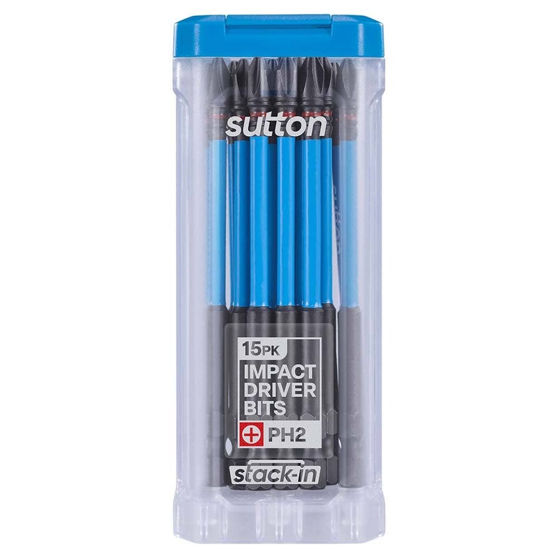 SUTTON SUPATORQ PHILLIPS PH2X100MM SCREWDRIVER BIT S200 STACK-IN – 15 PIECE S200T15E02