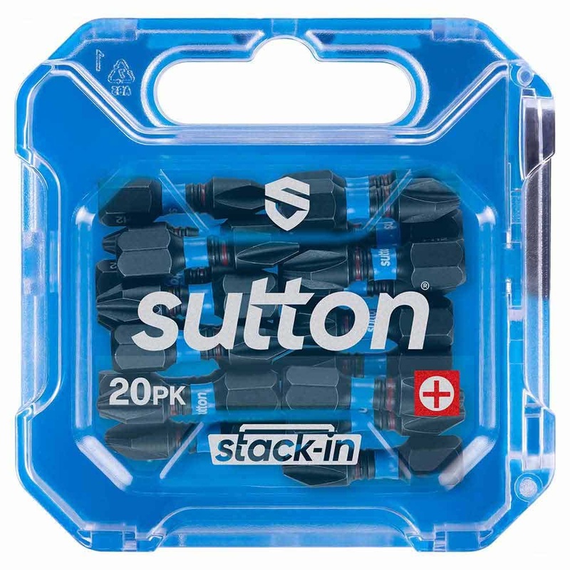 SUTTON SUPATORQ PHILLIPS PH2X25MM SCREWDRIVER BIT S200 STACK-IN – 20 PIECE S200T20A02
