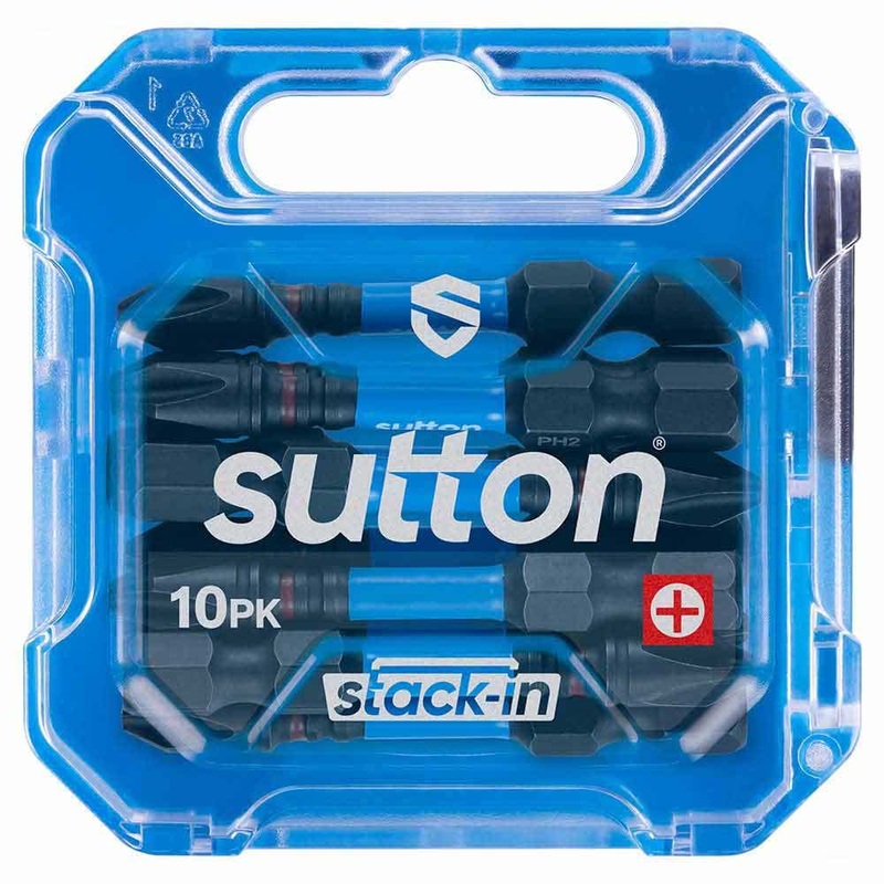 SUTTON SUPATORQ PHILLIPS PH2X50MM SCREWDRIVER BIT S200 STACK-IN – 10 PIECE S200T10B02