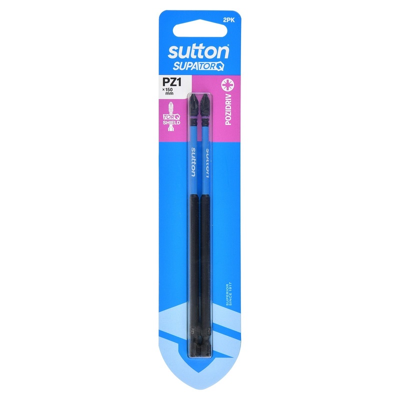 SUTTON SUPATORQ PZ1X150MM POZIDRIVE SCREWDRIVER BIT – 2 PIECE S202H02G01