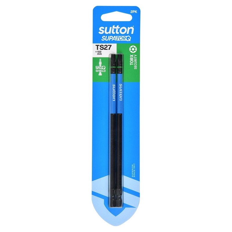 SUTTON SUPATORQ TS27 x 150mm Torx Security Screwdriver Bit  – 2 Piece S214H02G27