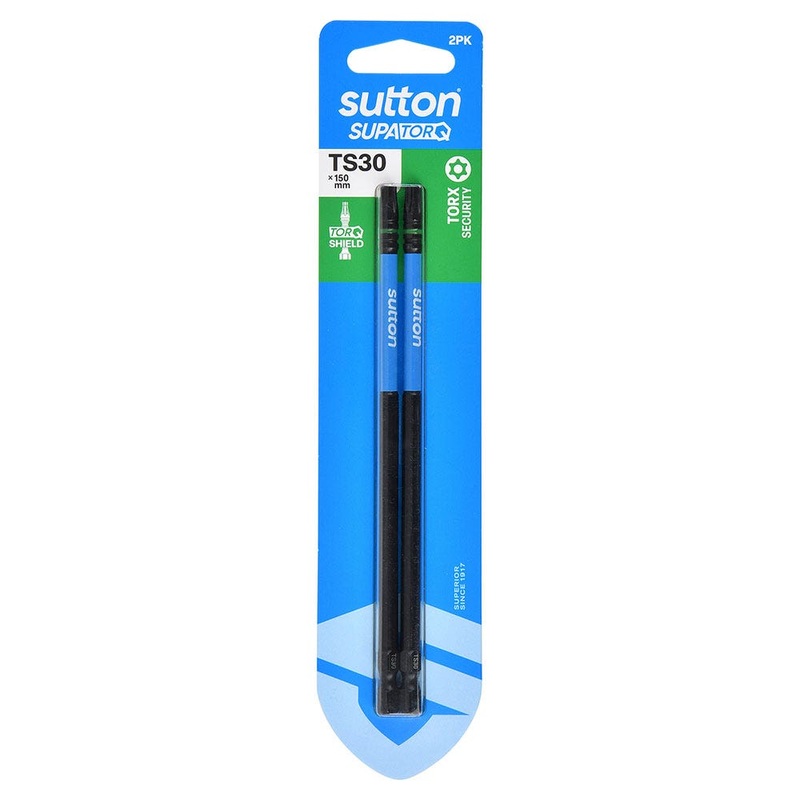 SUTTON SUPATORQ TS30 X 150MM TORX SECURITY SCREWDRIVER BIT – 2 PIECE S214H02G30