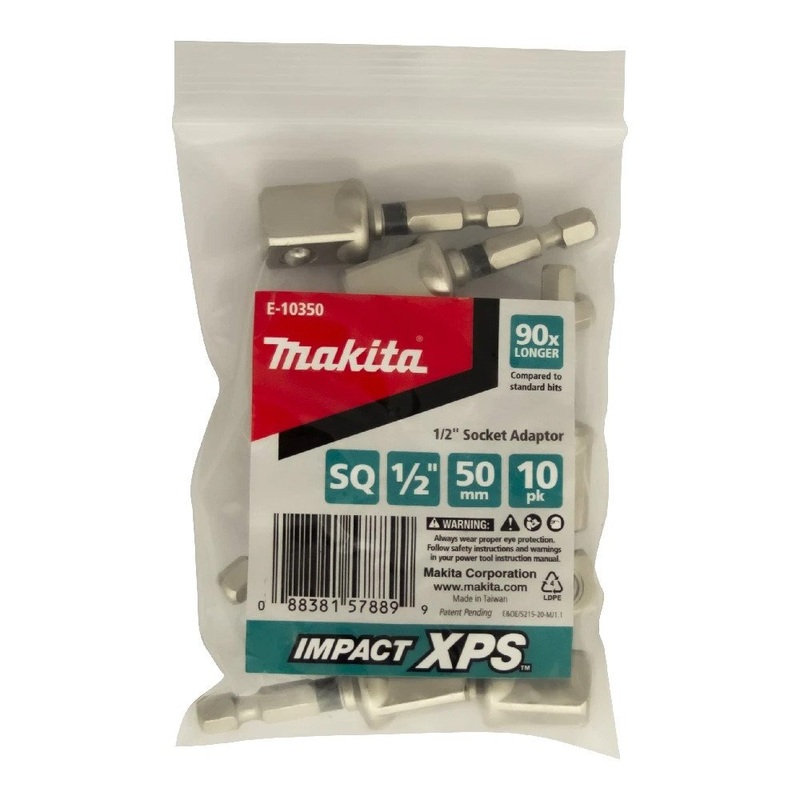 Makita 1/2 SQ x 50mm Impact XPS Socket Adapter (10pk) E-10350