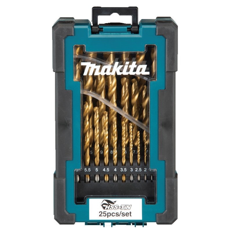 Makita 25 Piece ECO HSS-TIN Drill Bit Set (1-13mm) D-72235