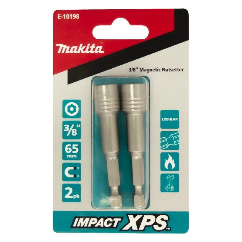 Makita 3/8 x 65mm Impact XPS Mag Nutsetter (2pk) E-10198