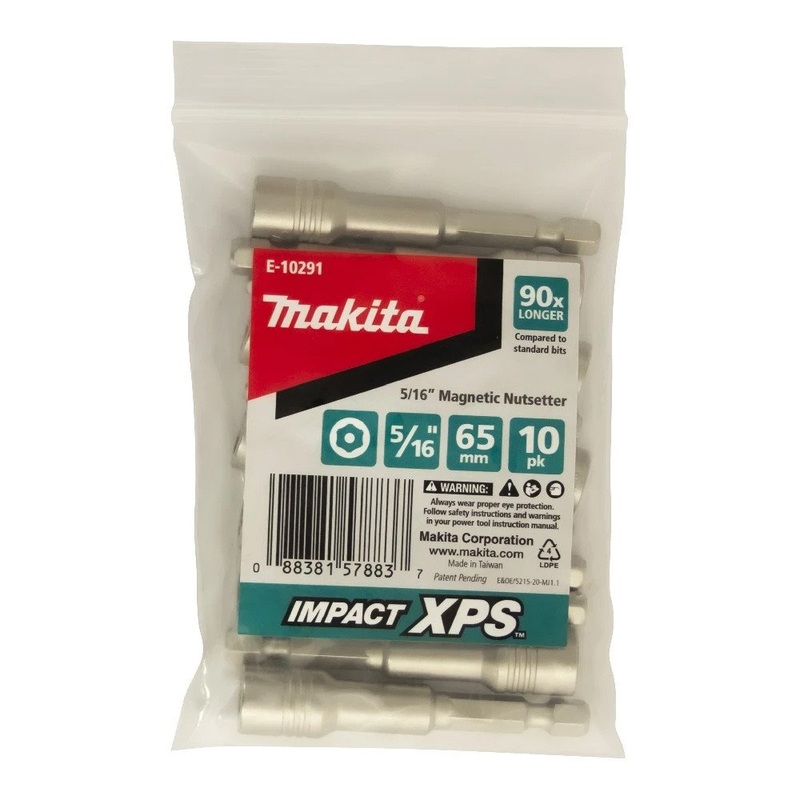 Makita 5/16 x 65mm Impact XPS Mag Nutsetter (10pk) E-10291