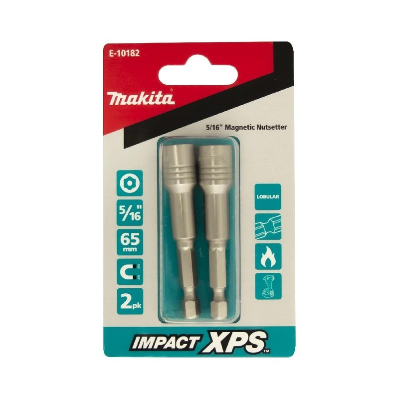 Makita 5/16 x 65mm Impact XPS Mag Nutsetter (2pk) E-10182