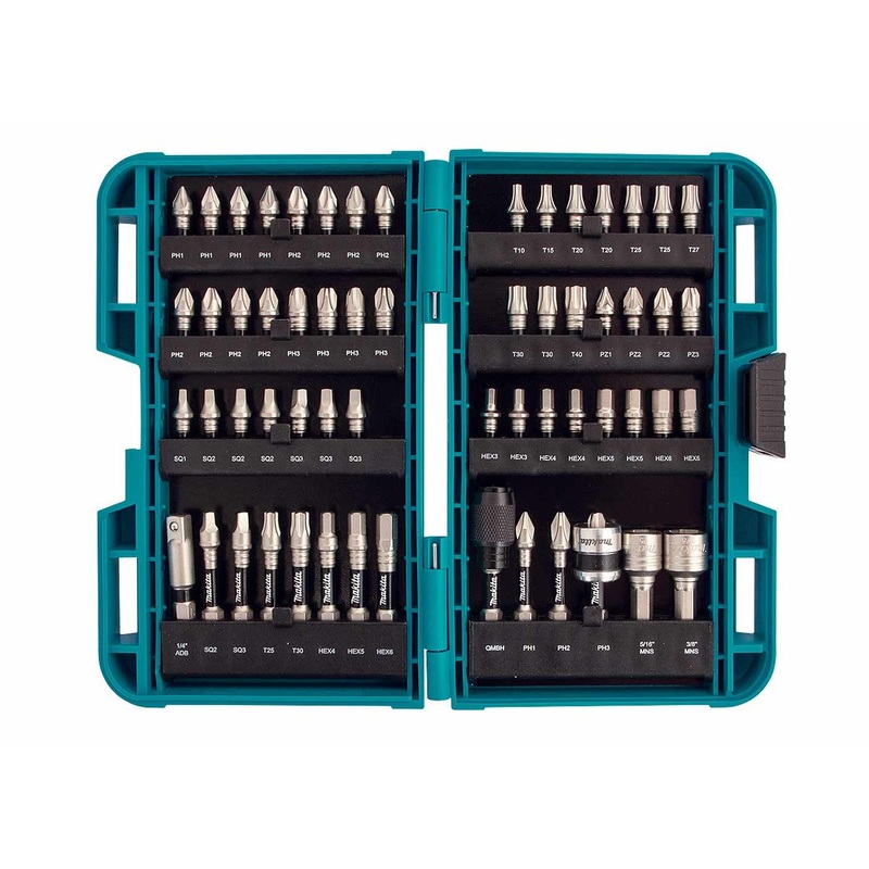 Makita 60 Piece Impact XPS Bit Set – with Quick Chuck Bit Holder E-19299