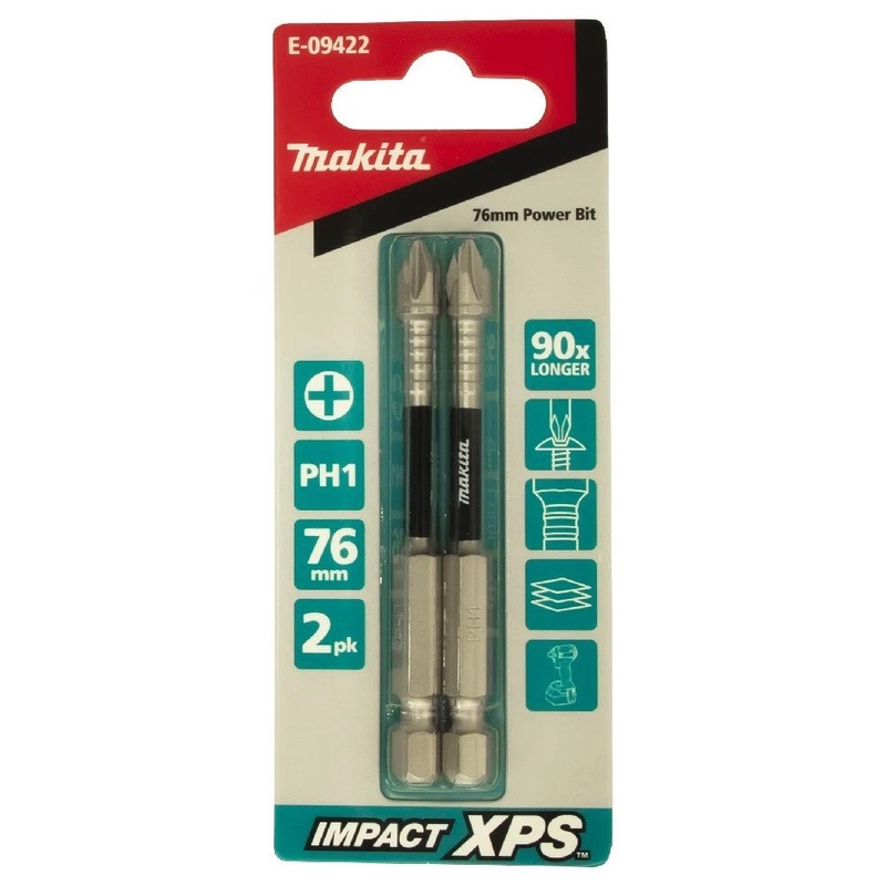 Makita PH1 x 75mm Impact XPS Power Bit (2pk) E-09422