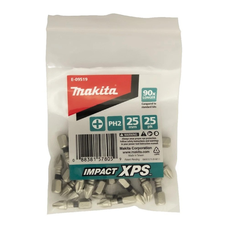 Makita PH2 x 25mm Impact XPS Insert Bit (25pk) E-09519