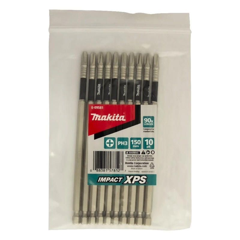 Makita PH3 x 150mm Impact XPS Power Bit (10pk) E-09581