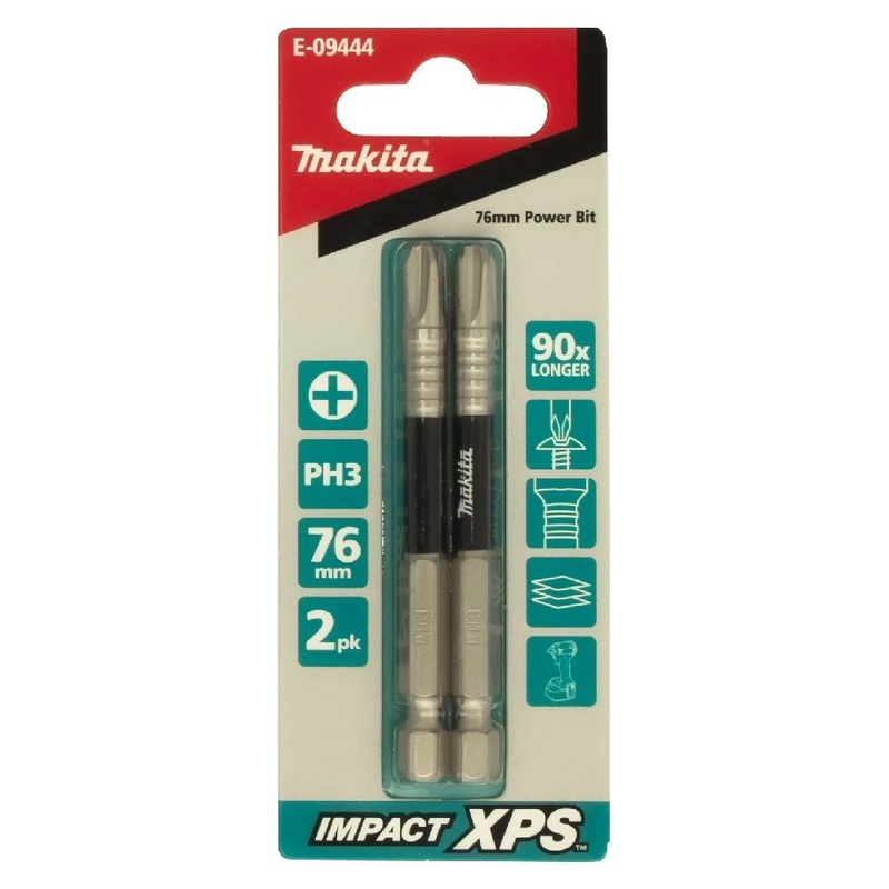 Makita PH3 x 75mm Impact XPS Power Bit (2pk) E-09444