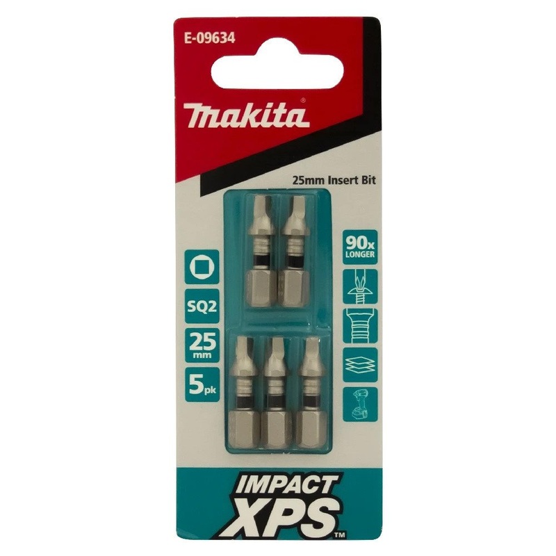 Makita SQ2 x 25mm Impact XPS Insert Bit (5pk) E-09634