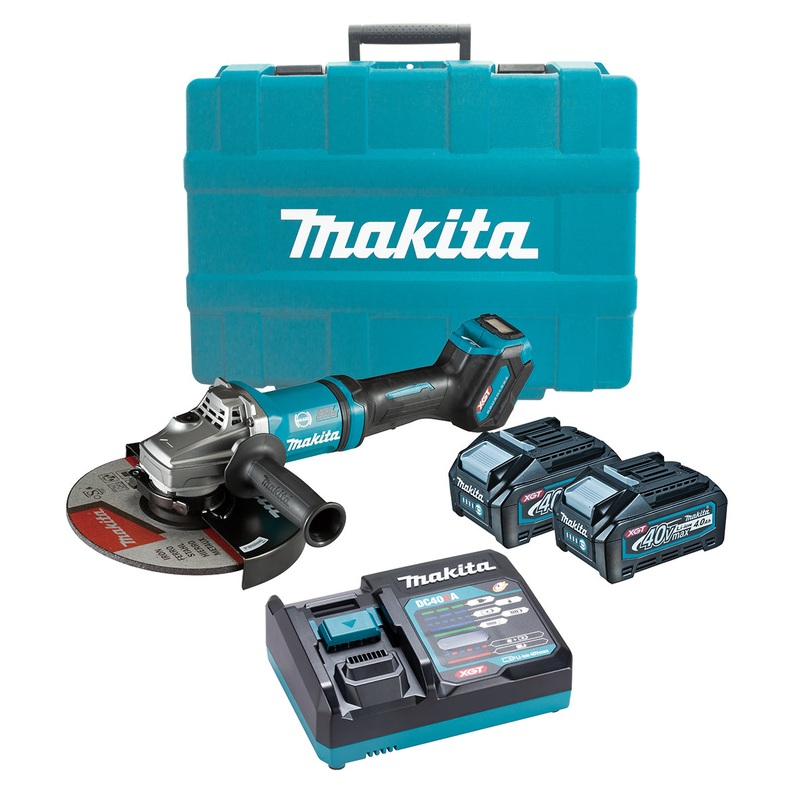 Makita 40V Max 230mm (9) Brushless Angle Grinder 4.0ah Set GA038GM201