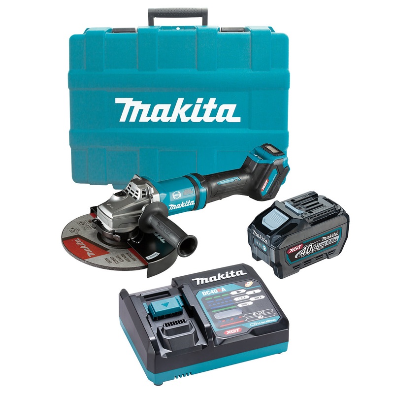 Makita 40V Max 230mm (9) Brushless Angle Grinder 5.0ah Set GA038GT101