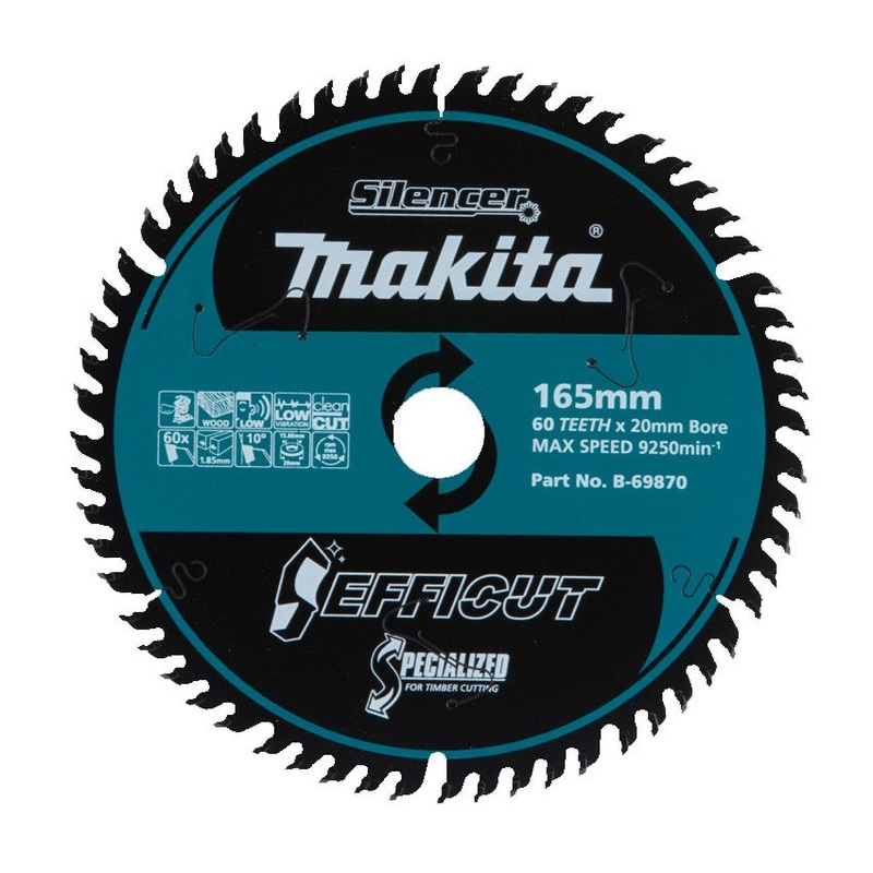 Makita Efficut 165mm x 20 x 60T TCT Saw Blade B-69870