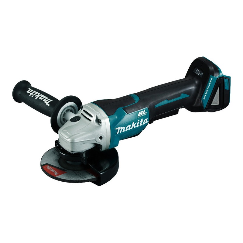 Makita 18V 125mm Paddle Switch, Kick Back Detection Brushless Angle Grinder (tool only) DGA505Z