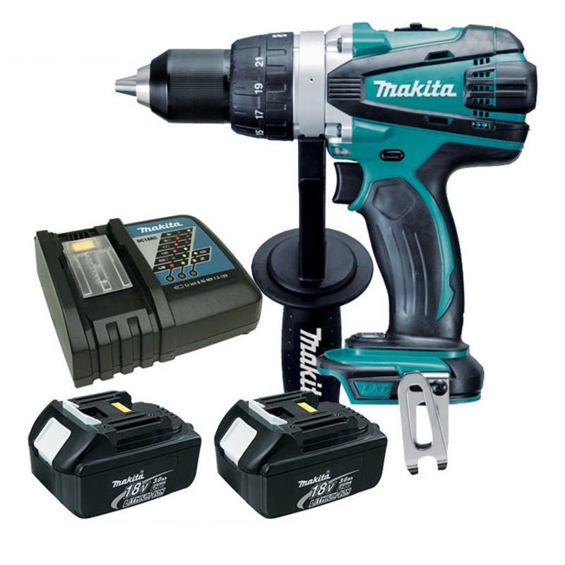 Makita 18V 13mm Drill Driver 3.0Ah Set DDF458RFE