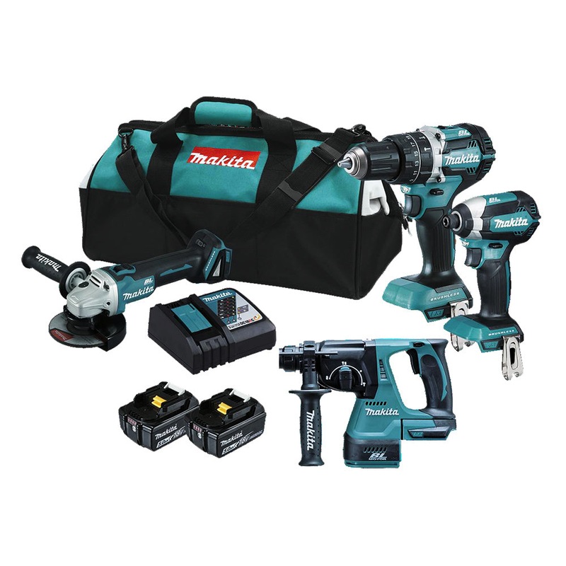 Makita 18V 4 Piece Brushless Combo DLX4102T