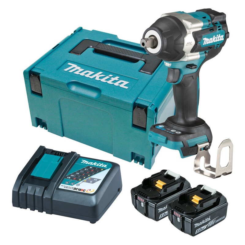 Makita 18V Brushless 1/2 Detent Pin Impact Wrench 5.0ah Set DTW701RTJ