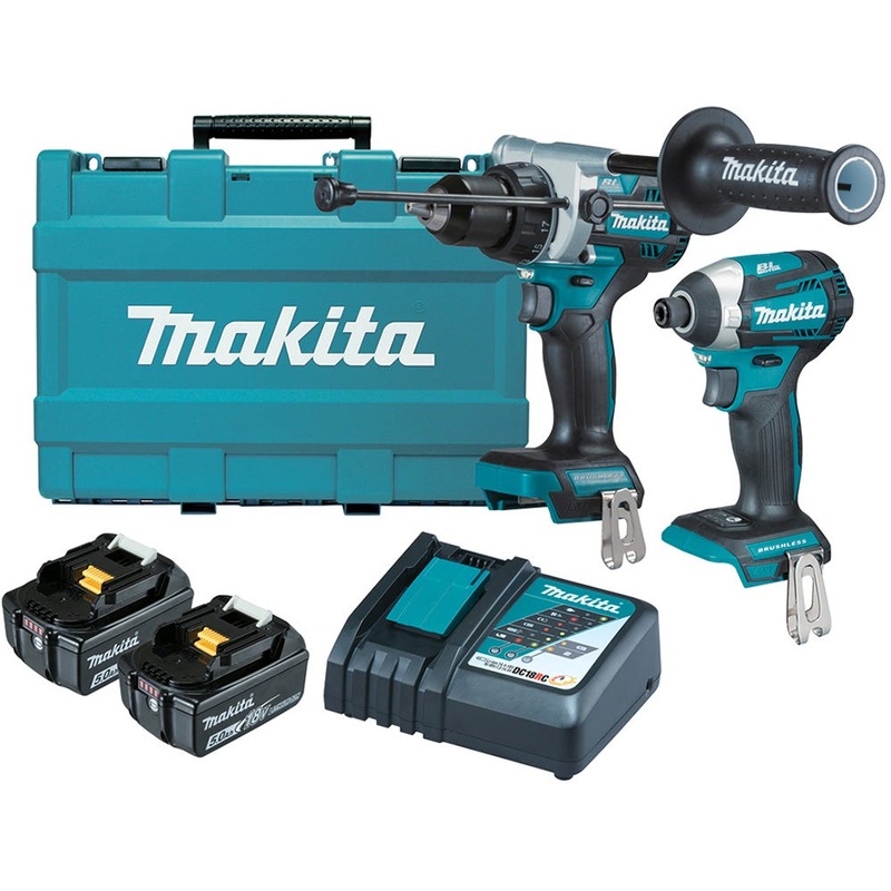 Makita 18V Brushless 2 Piece Combo 5.0ah Set DLX2412T