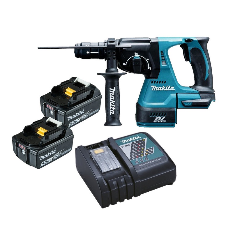 Makita 18V Brushless 24mm Rotary Hammer 5.0Ah Set DHR243RTE