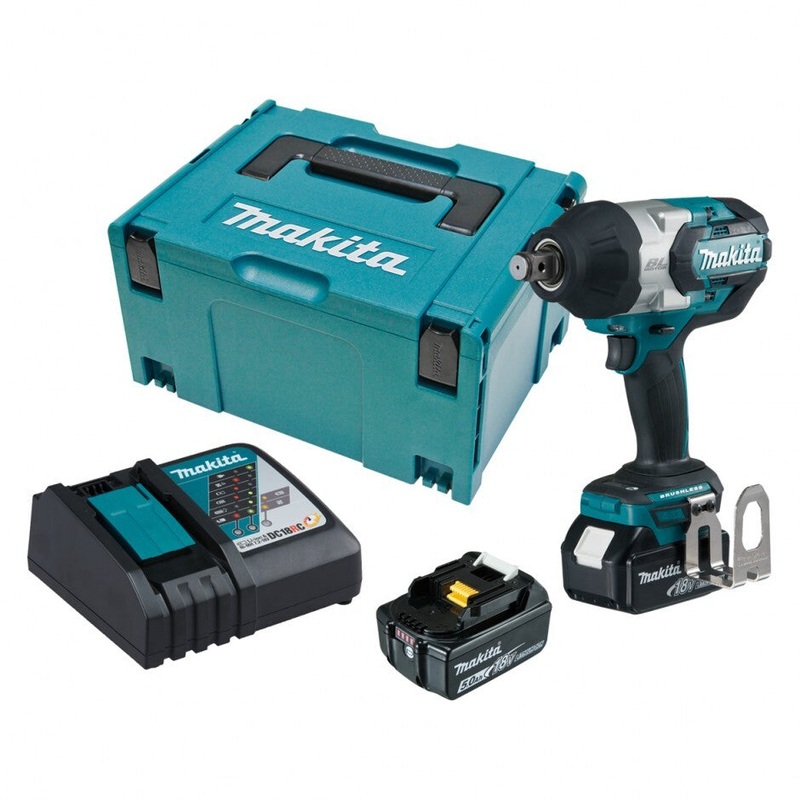 Makita 18V Brushless 3/4 Impact Wrench 5.0Ah Set DTW1001RTJ