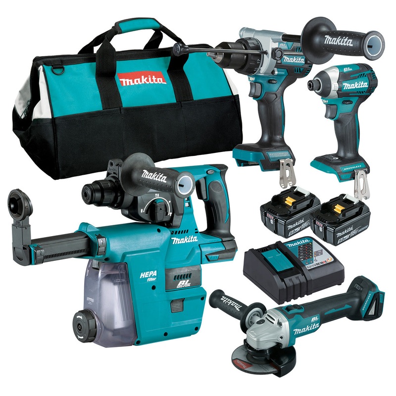 Makita 18V Brushless 4 Piece 5.0ah Combo DLX4148TX1