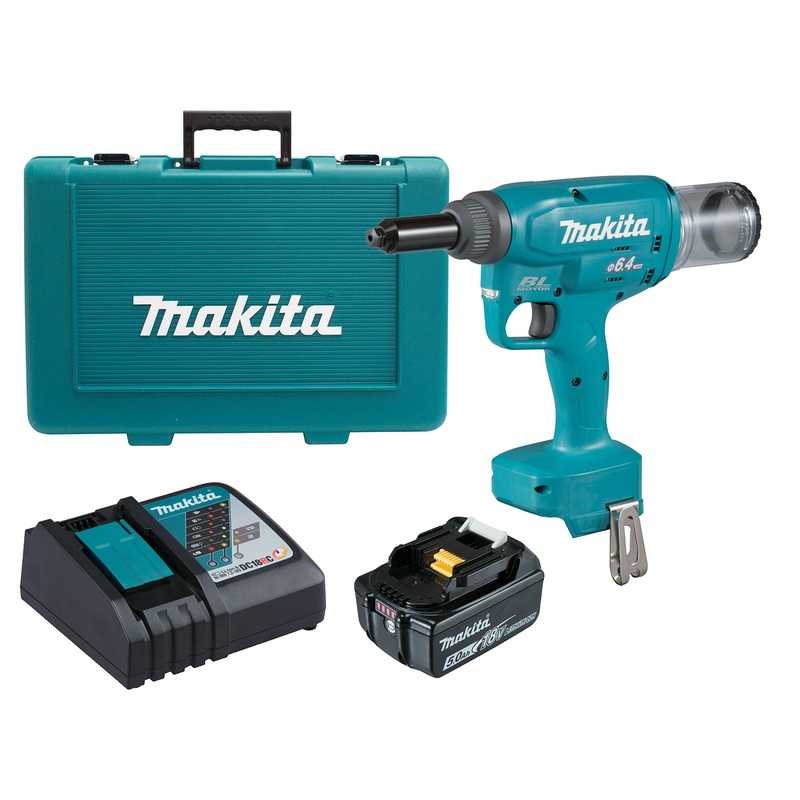 Makita 18V Brushless 6.4mm Riveter 5.0ah Set DRV250RT
