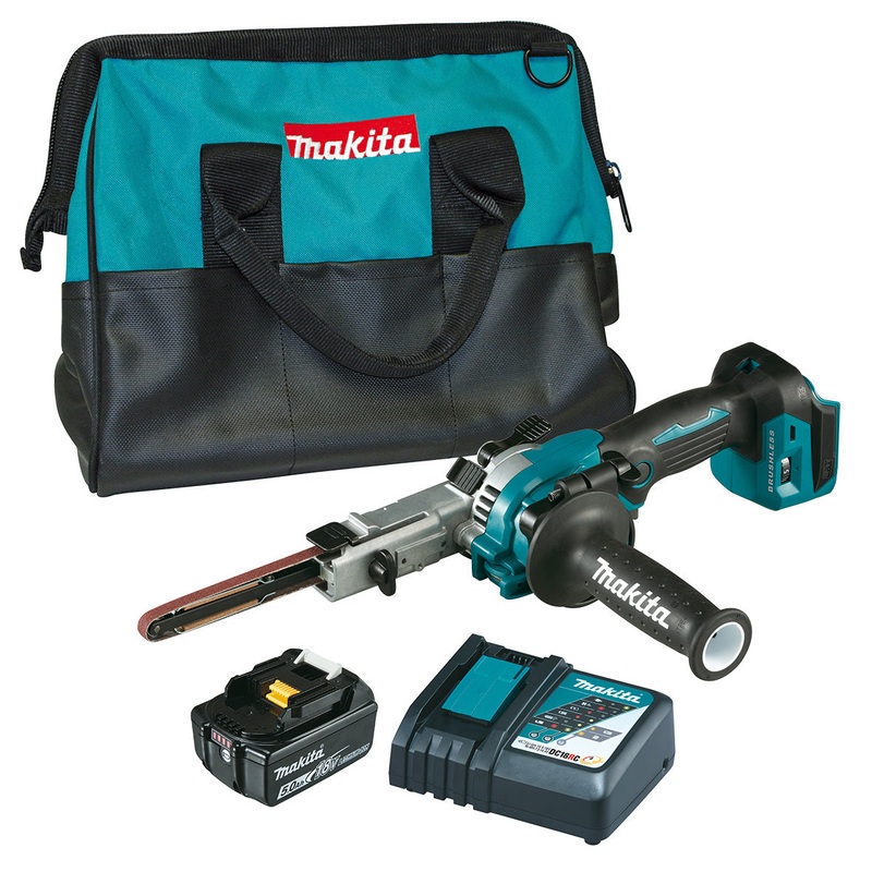 Makita 18V Brushless 9mm Belt Sander 5.0ah Set DBS180RTX1