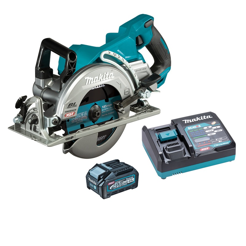 Makita 40V Max 185mm (7-1/4) Brushless Rear Handle Saw 4.0ah Set RS001GM101