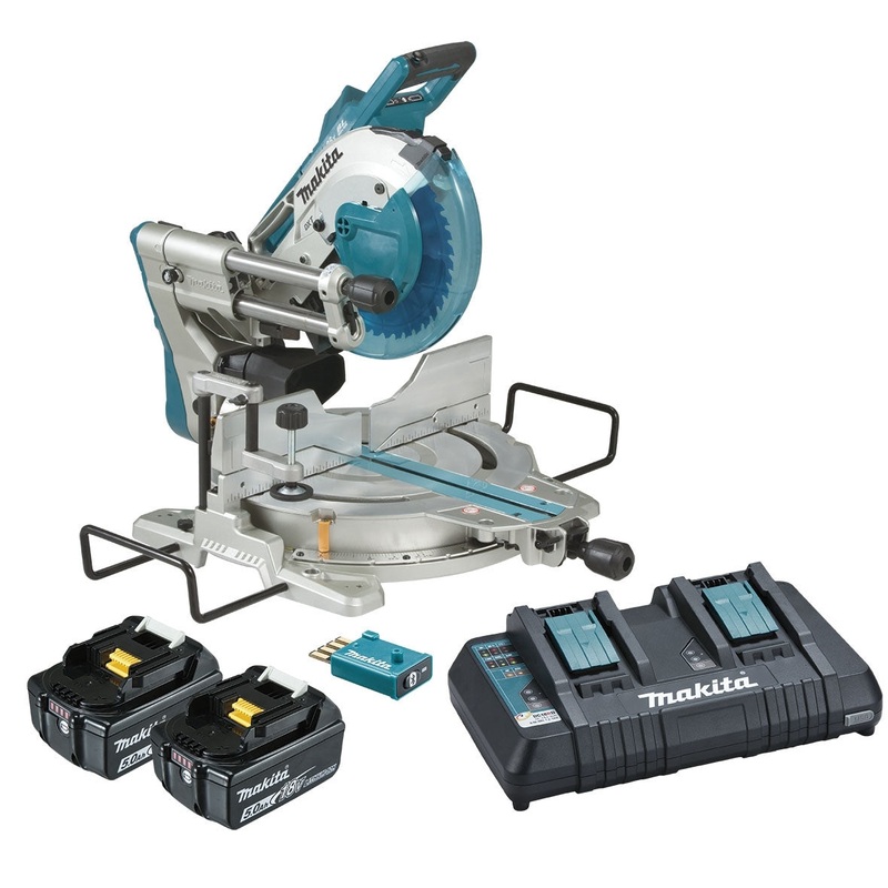 Makita 18Vx2 260mm(10) Bluetooth AWS Slide Compound Saw 5.0Ah Set DLS111PT2U