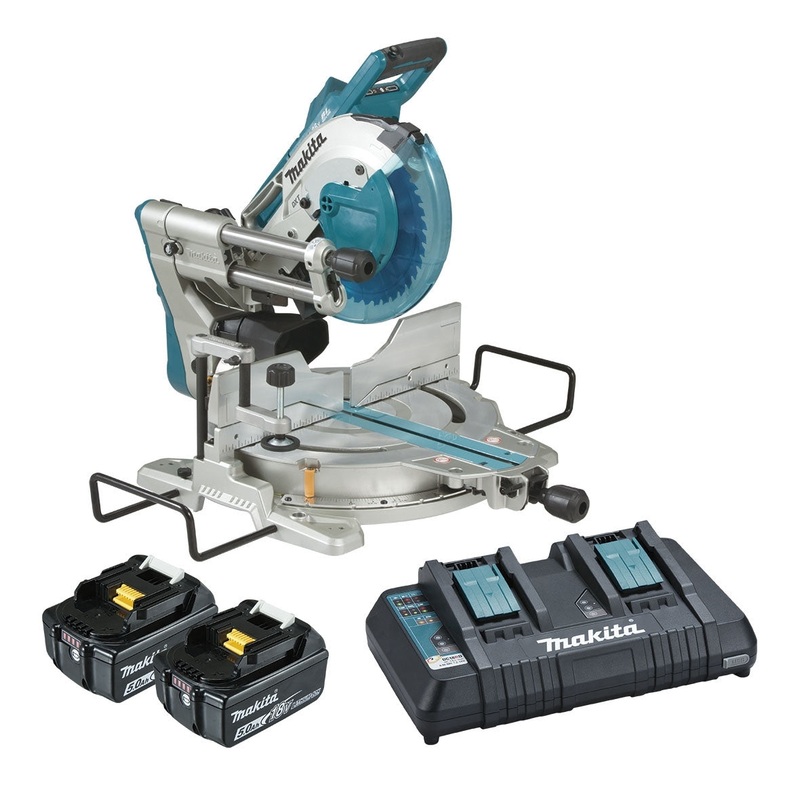 Makita 18Vx2 260mm(10) Bluetooth Slide Compound Saw 5.0Ah Set (AWS Compatible) DLS111PT2