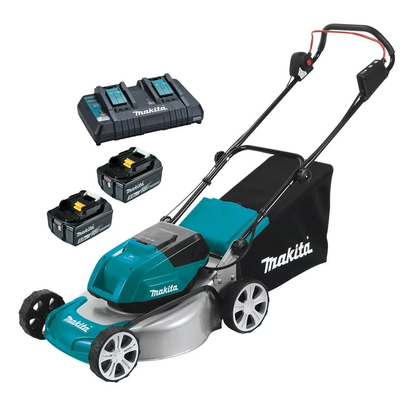 Makita 18Vx2 460mm 18 Brushless Lawn Mower 5.0ah Set DLM464PT2