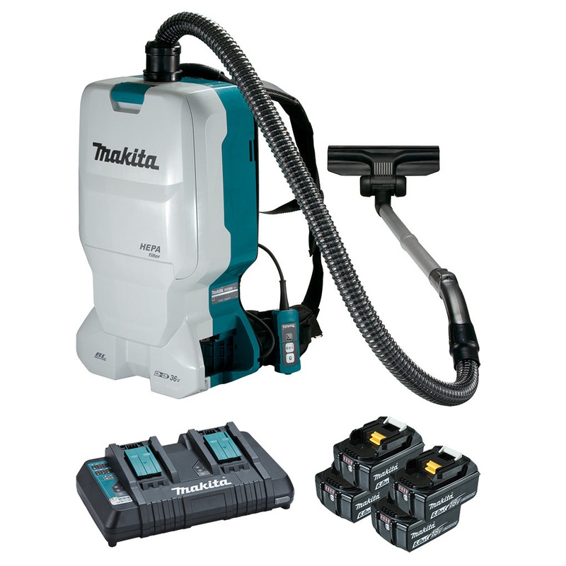 Makita 18Vx2 Backpack Vacuum 4x 6.0Ah Set DVC660G4X1