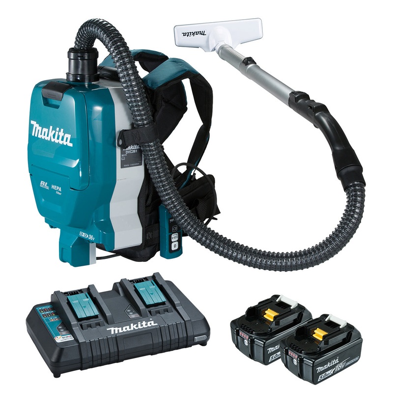 Makita 18Vx2 Brushless Backpack Vacuum 5.0Ah Set DVC261TX13