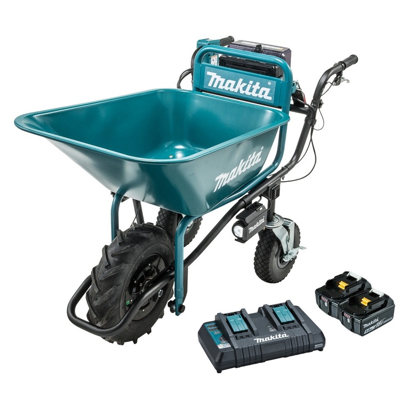 Makita 18Vx2 Brushless Wheelbarrow (with Bucket 198494-2) 5.0Ah Set DCU180PT2B
