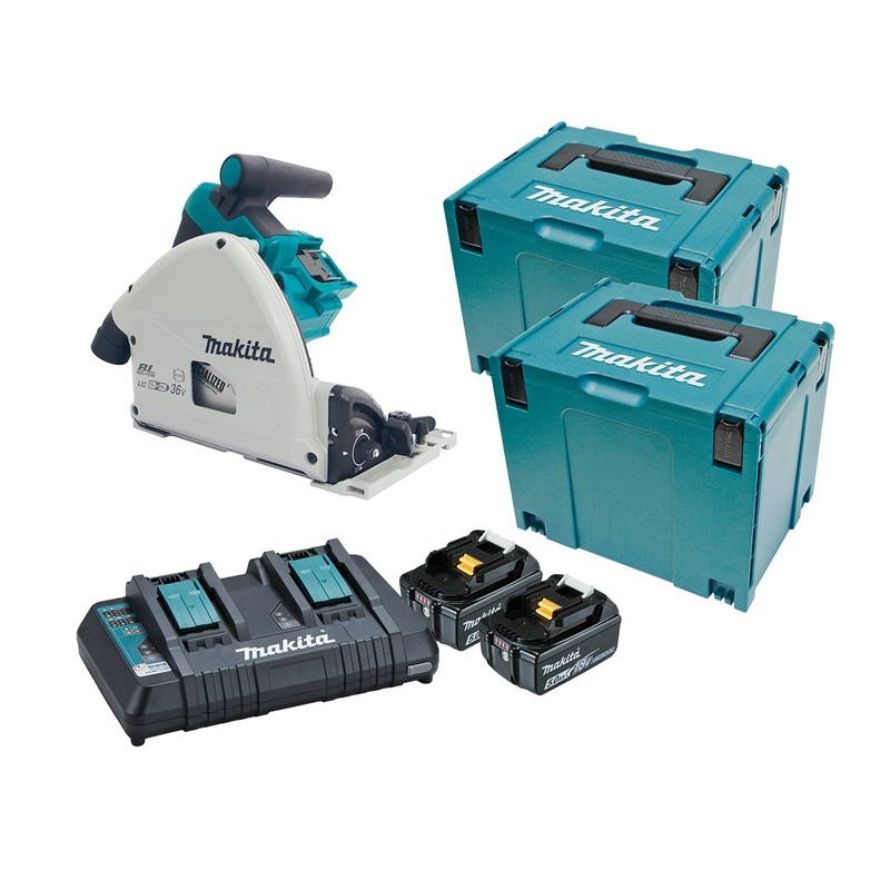Makita 18Vx2 Plunge Cut Circular Saw 5.0Ah Set DSP600PT2J