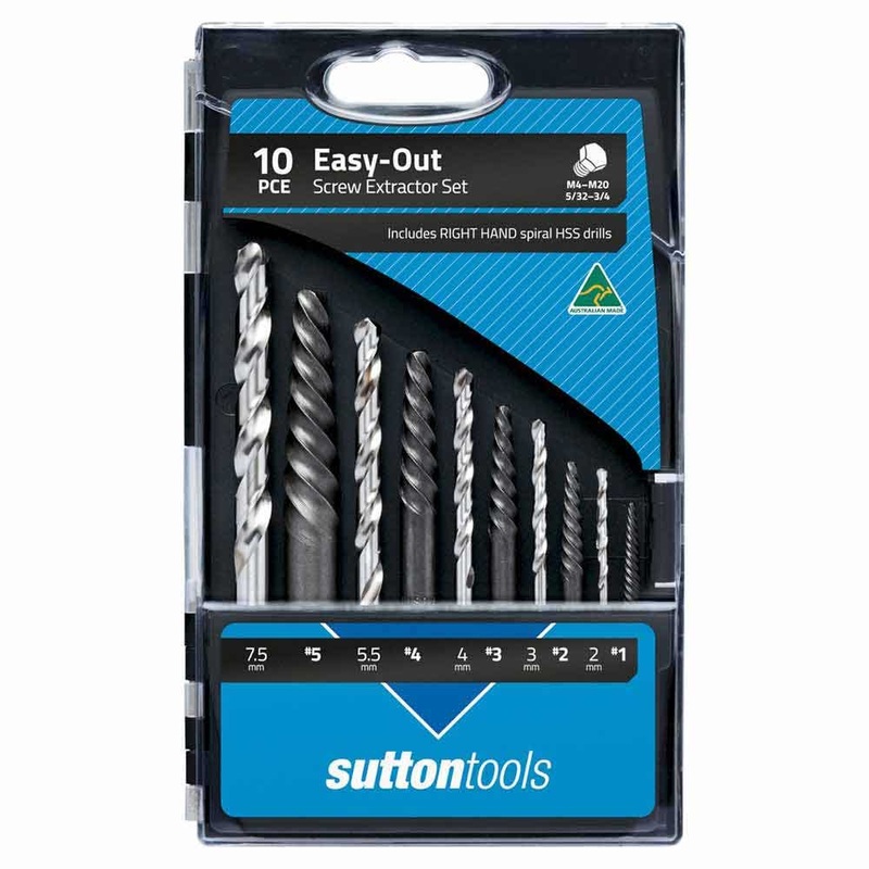 SUTTON #1-5 S20L EXTRACTOR SCREW BIT SET – 10 PIECE M603S20L
