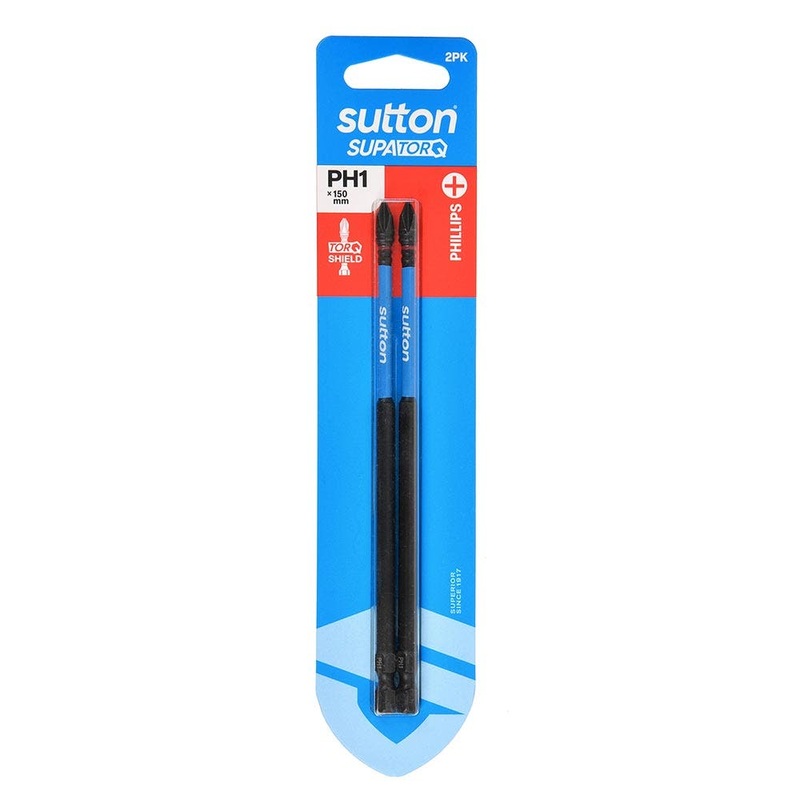 SUTTON PH1 X 150MM SUPATORQ PHILLIPS SCREWDRIVER BIT – 2 PIECE S200H02G01