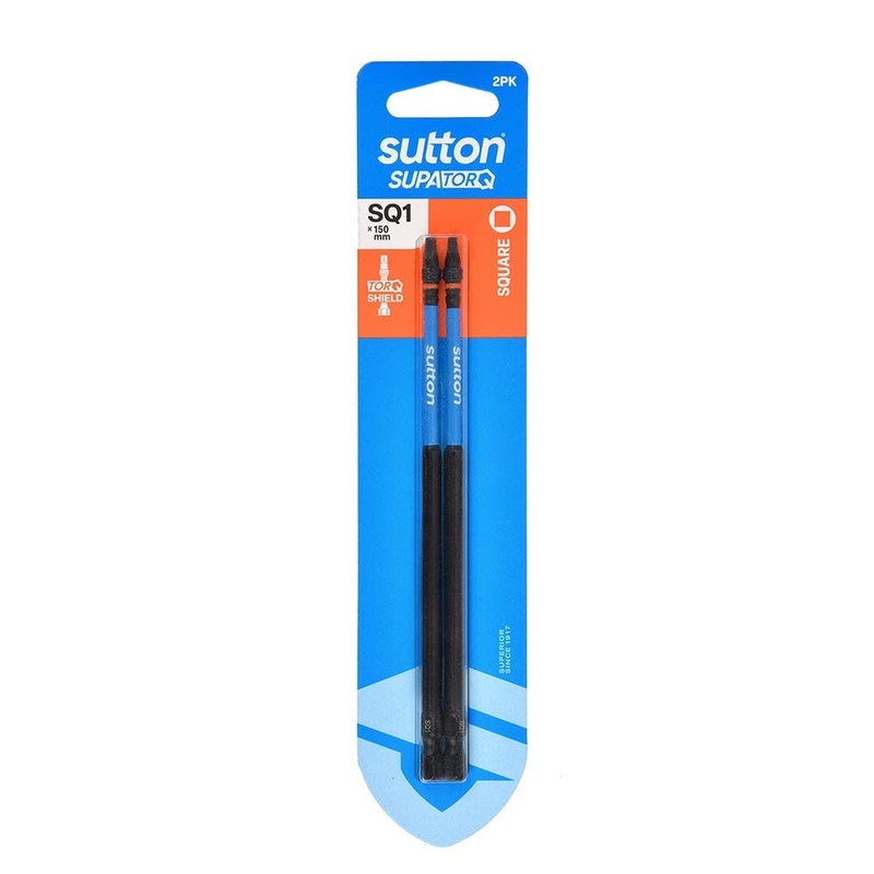 SUTTON SQ1 X 150MM SUPATORQ ROBERTSON SCREWDRIVER BIT – 2 PIECE S204H02G01