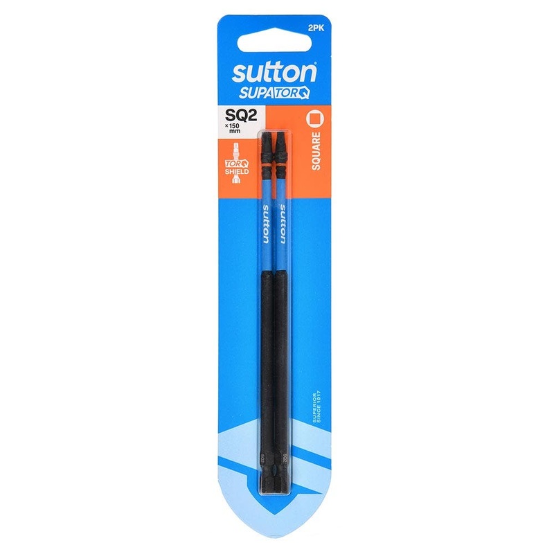 SUTTON SQ2 X 150MM SUPATORQ ROBERTSON SCREWDRIVER BIT – 2 PIECE S204H02G02