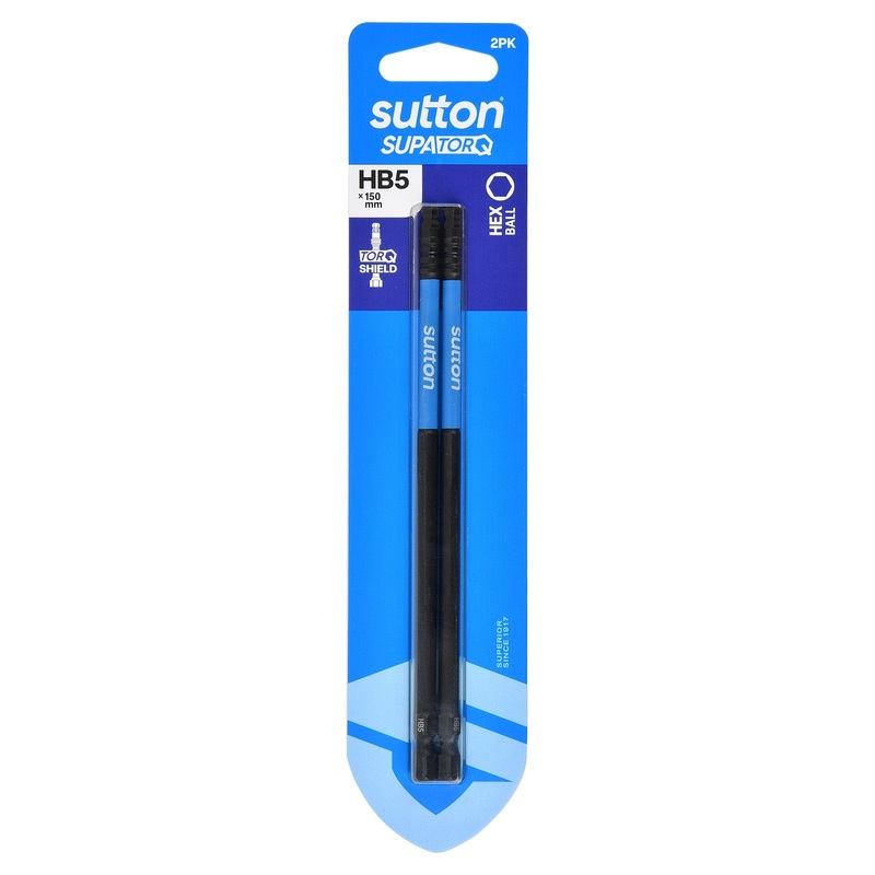 SUTTON SUPATORQ HB5X150MM BALL HEX SCREWDRIVER BIT – 2 PIECE S210H02G05