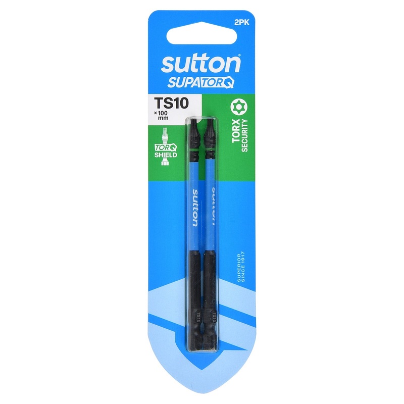 SUTTON SUPATORQ TS10X100mm Torx Security Screwdriver Bit – 2 Piece  S214H02E10