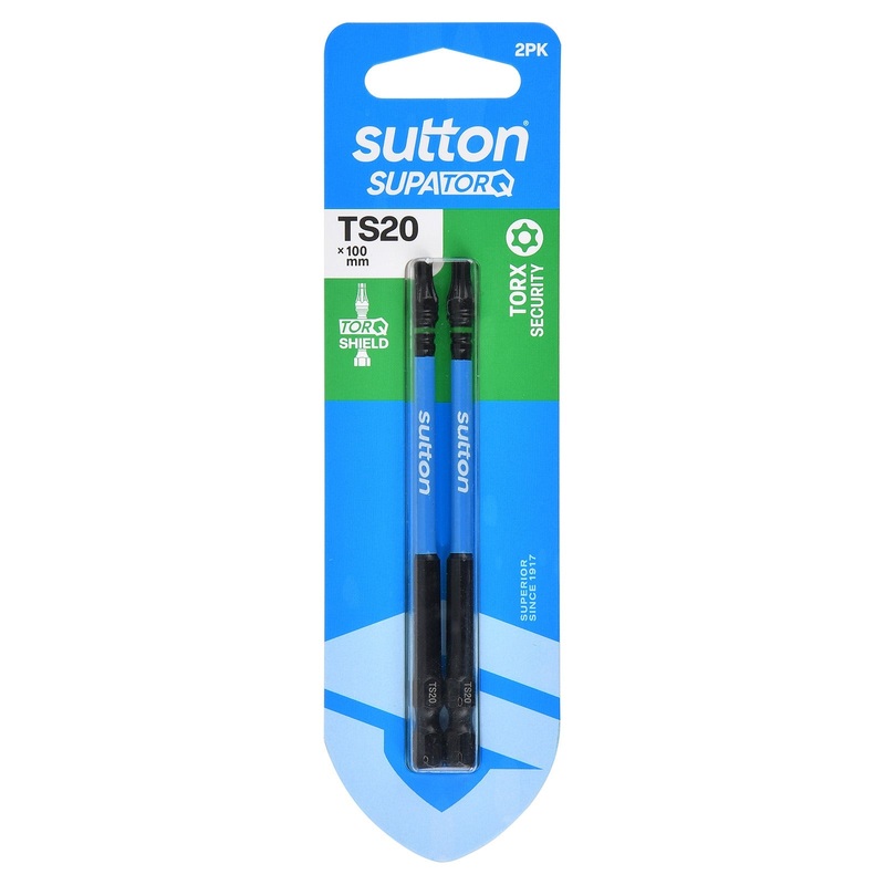 SUTTON SUPATORQ TS20X100mm Torx Security Screwdriver Bit – 2 Piece  S214H02E20