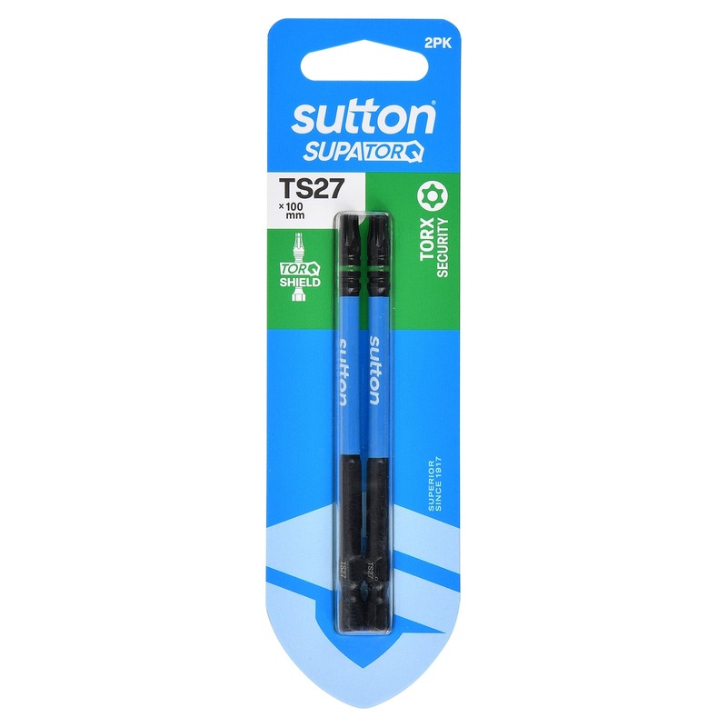 SUTTON SUPATORQ TS27X100mm Torx Security Screwdriver Bit – 2 Piece  S214H02E27