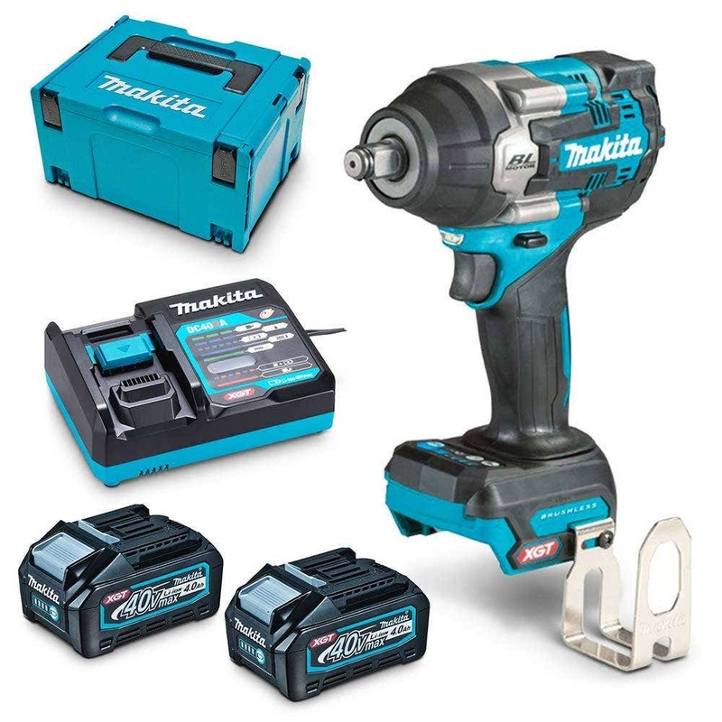 Makita 40V Max Xgt Brushless 2 X 4.0Ah 1/2 Mid Torque Impact Wrench Kit Tw007Gm201