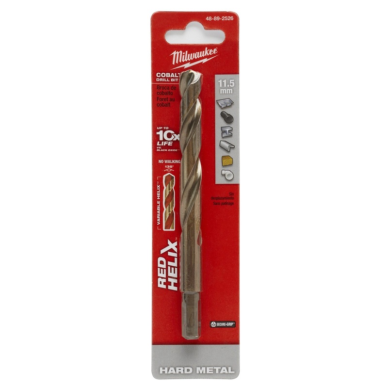 Milwaukee 11.5mm Red Helix Cobalt Drill Bit 48892526