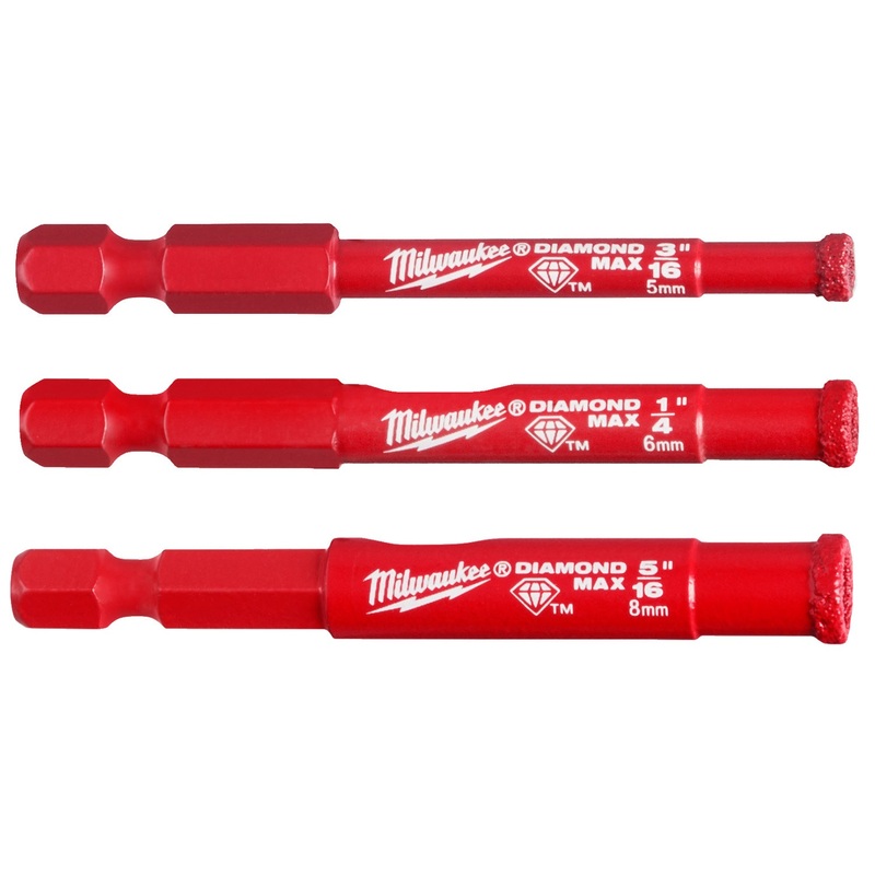 Milwaukee 3 Piece Diamond Max Diamond Grit Hole Saw Set 49560500
